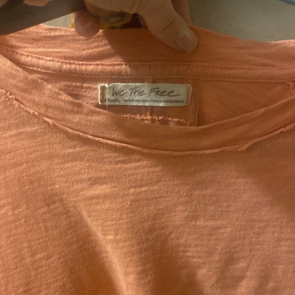 NWT Free People We The Free Arden Tee coral color - Picture 2 of 3